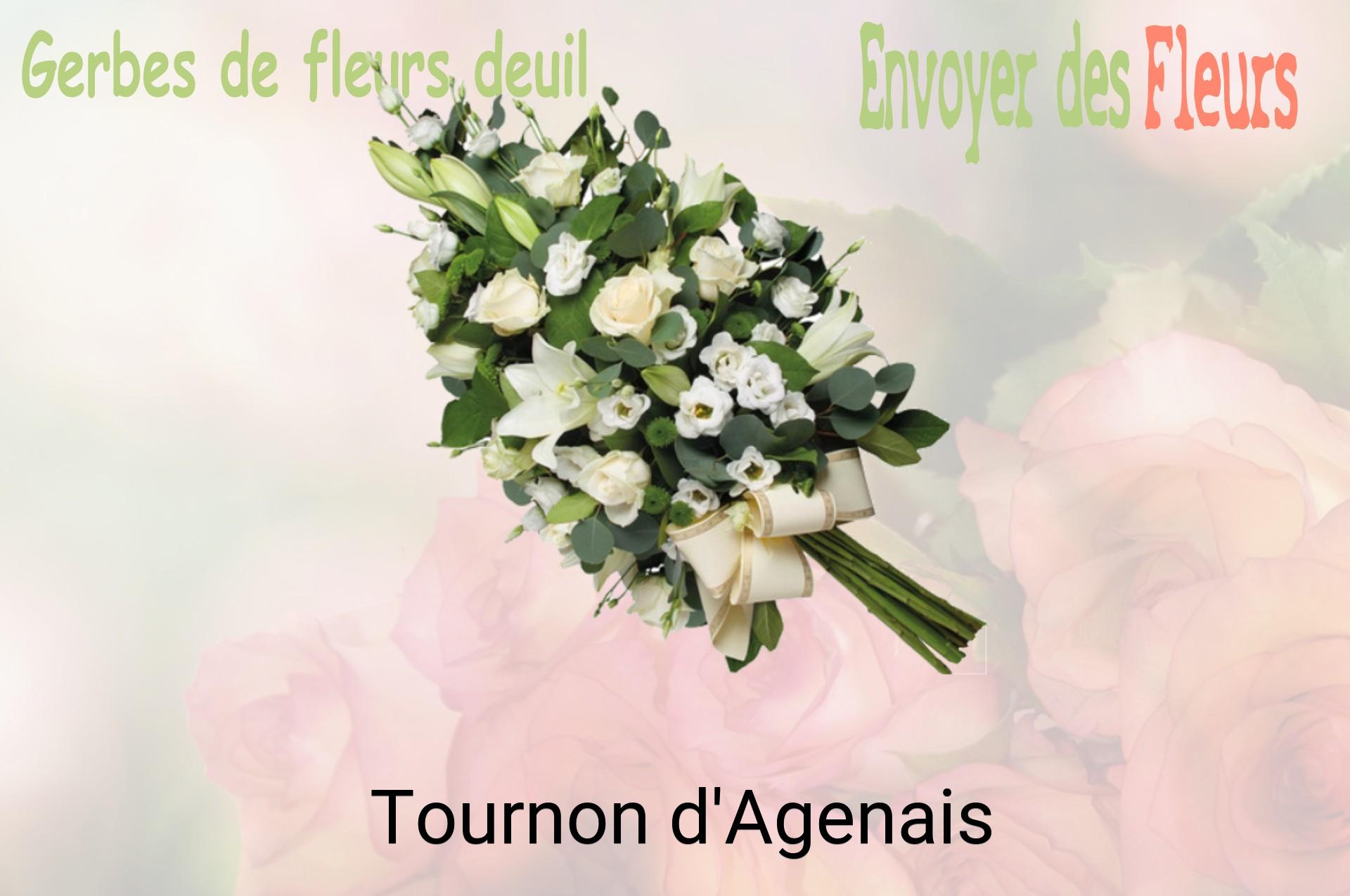 Gerbe de fleurs de deuil livrée à Tournon-d'Agenais